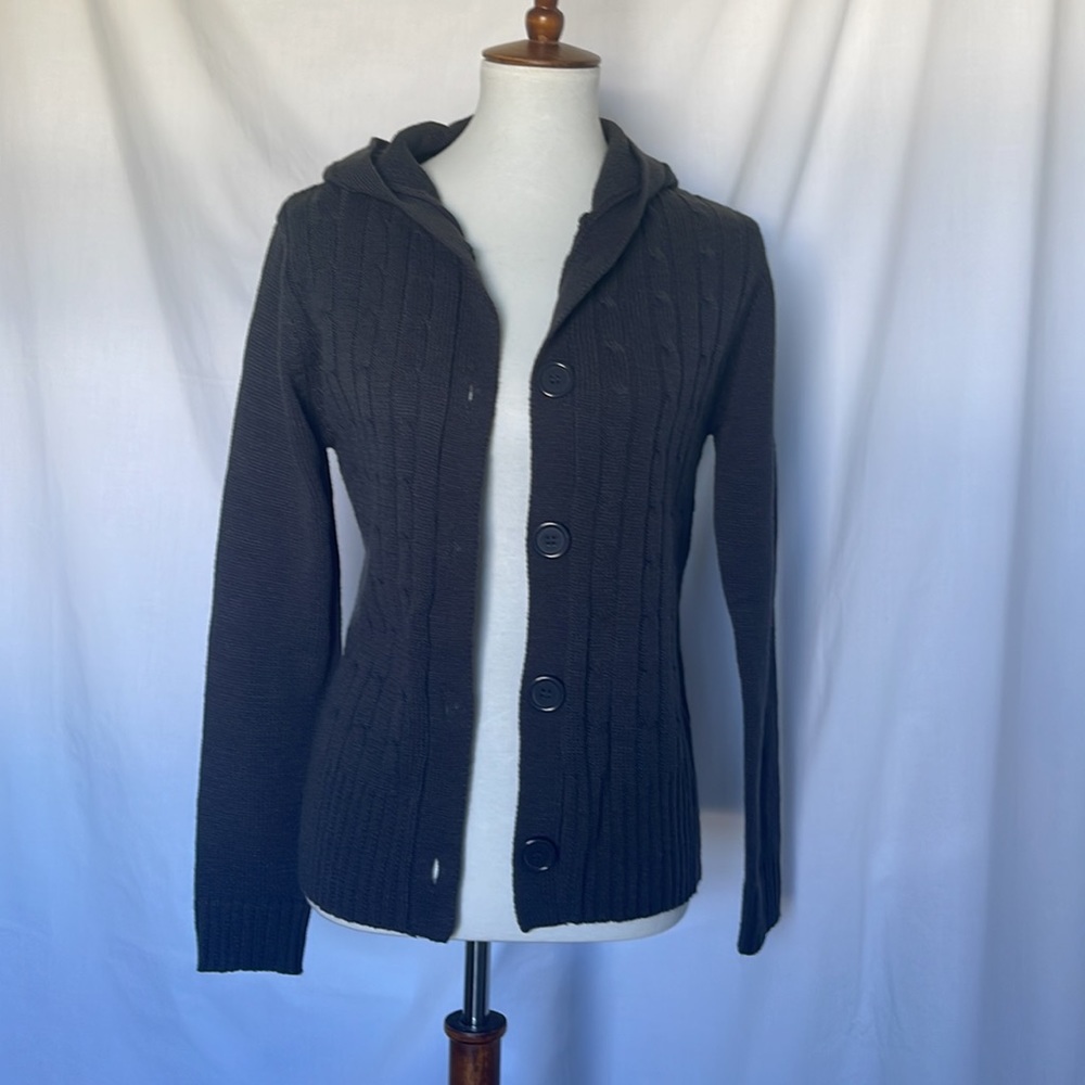NWT Grey 4 button cardigan soft sz Petite Large